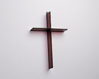 Mulberry Red Suncatcher - Handcrafted Greyhouse Glass Cross