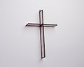 Greyhouse Glass Rose Mist Cross Suncatcher - Handcrafted