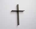 Greyhouse Glass Warm Stone Cross - Handcrafted Suncatcher