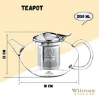 Thermo-Glasteekanne – 1,5 Liter