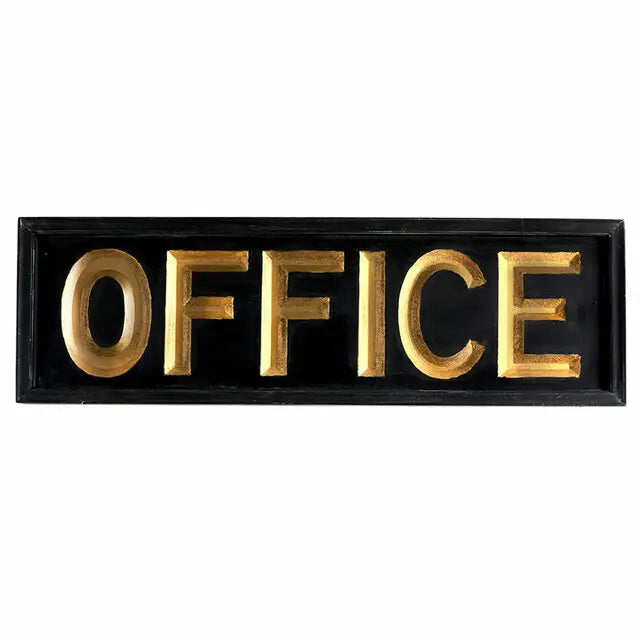 Wooden Office Sign - Indoor Use