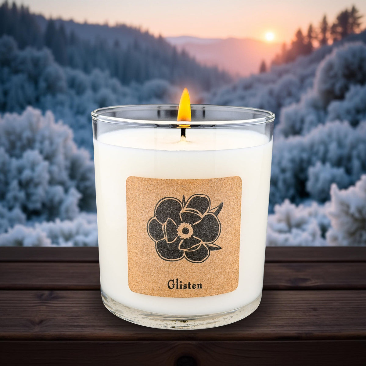 Glisten 10 oz Soy Candle - Pear, Cinnamon & Clove