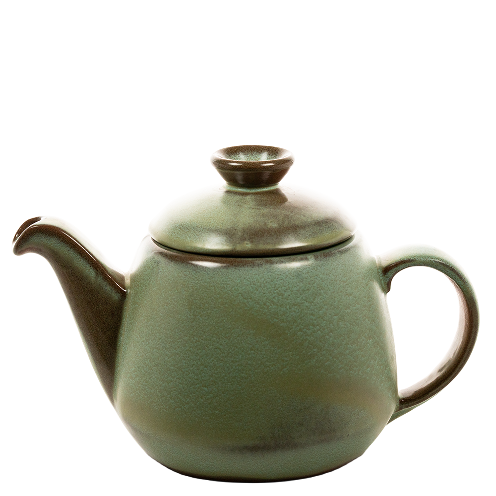 Frankoma Prairie Green Teapot 61 with Plainsman Mug