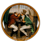 Edwin Knowles „Clinching the Deal“ Teller – Rockwell Colonials Sammlerstück