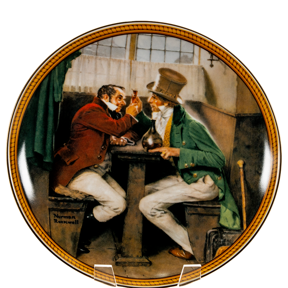 Edwin Knowles “Clinching the Deal” Plate – Rockwell Colonials Collectible