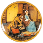 Edwin Knowles „Portrait for a Bridegroom“ Teller – Sammlerstück Rockwell Colonials