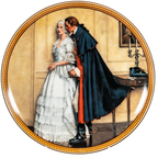 Edwin Knowles “The Unexpected Proposal” Teller – Rockwell Colonials Sammlerstück