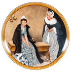 Edwin Knowles „Words of Comfort“ Teller – Rockwell Colonials Sammlerstück
