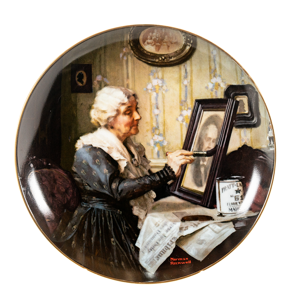 Edwin Knowles “Grandma’s Love” Plate – Rockwell Golden Moments Collectible