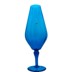 Italienische Empoli Teardrop Art Glass Vase – Blau, 44,5 cm H