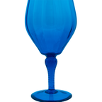 Italienische Empoli Teardrop Art Glass Vase – Blau, 44,5 cm H