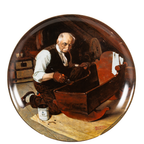 Edwin Knowles „Grandpa’s Gift“ Teller – Rockwell Golden Moments Sammlerstück