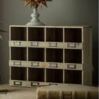 12-Compartment Cubby Box - Display Racks in Recycled Pine