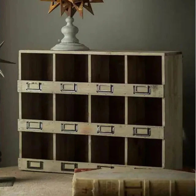 12-Compartment Cubby Box - Display Racks in Recycled Pine
