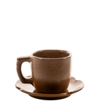 Frankoma Pottery Teeservice – 5C Tassen mit 5E Brottellern