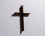 Greyhouse Glass Mocha Brown Cross - Handcrafted Suncatcher