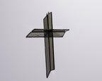 Greyhouse Glass Warm Stone Cross - Handcrafted Suncatcher