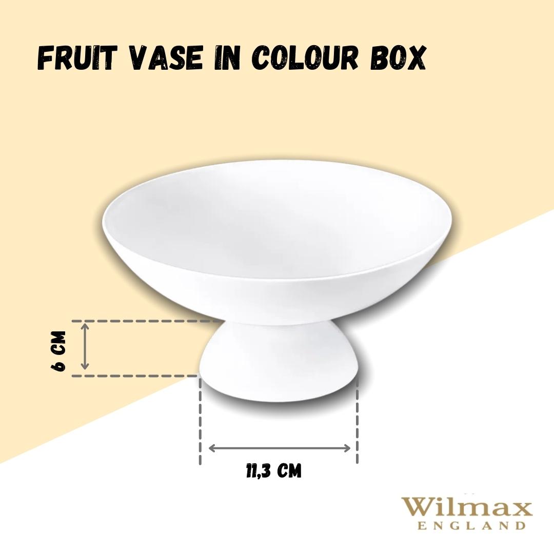 White Fruit Vase – 9.5 inch × 4.5 inch – Single Piece