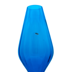 Italienische Empoli Teardrop Art Glass Vase – Blau, 44,5 cm H