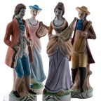 Bisque Porcelain Musician Figurine Set - Hand-Painted Quartet