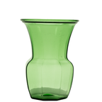 A.L. Randall Panelled Glass Vase - Green Octagonal Base