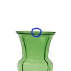 A.L. Randall Panelled Glass Vase - Green Octagonal Base