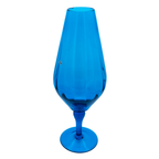 Italienische Empoli Teardrop Art Glass Vase – Blau, 44,5 cm H