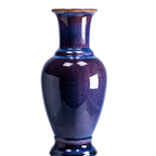 Purple Flambé Ceramic Vase - Sculptural Baluster