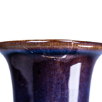 Purple Flambé Ceramic Vase - Sculptural Baluster