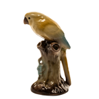 Ceramic Czech Parrot Figurine Bud Vase – Yellow Perched Accent