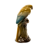 Ceramic Czech Parrot Figurine Bud Vase – Yellow Perched Accent