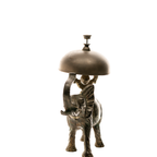 Solid Brass Elephant Service Bell – Mid‑Century Figural Desk Accent