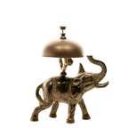 Solid Brass Elephant Service Bell – Mid‑Century Figural Desk Accent