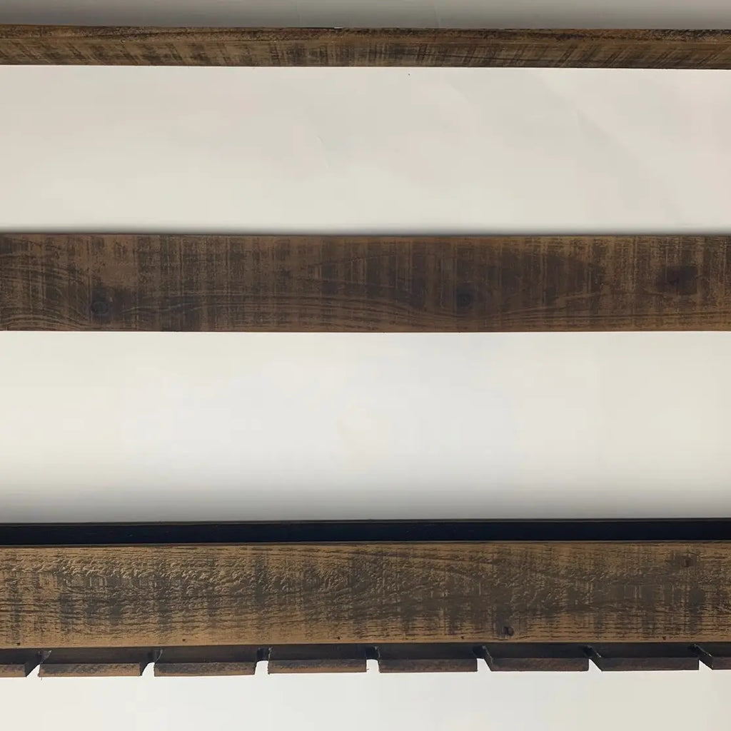 Wall Wine & Glass Rack - Repurposed Wood