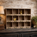 12-Compartment Cubby Box - Display Racks in Recycled Pine