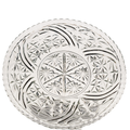Anchor Hocking Stars and Bars Pressed Glass Platter – Mid‑Century Plate
