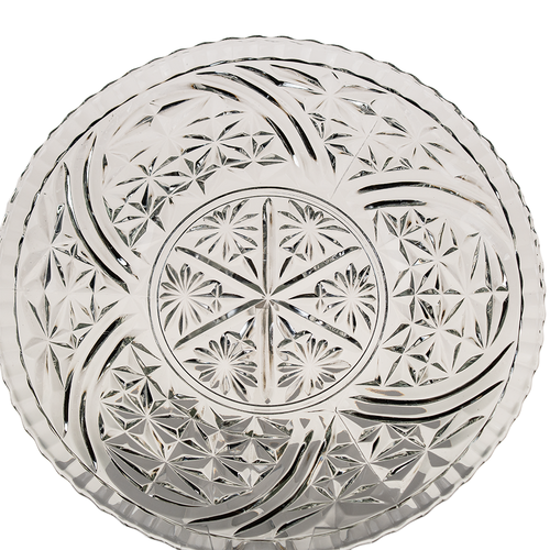 Plat en verre pressé Anchor Hocking Stars and Bars – Assiette mi-siècle