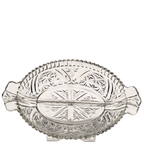 Anchor Hocking Crystal Divided Relish Dish – Star Pattern Serveware