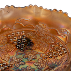 Fenton Amethyst Grape and Cable Ruffled Footed Bowl – Carnival Glass