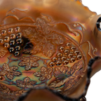 Fenton Amethyst Grape and Cable Ruffled Footed Bowl – Carnival Glass