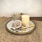 Confiserie-Tablett aus Messing und Glas im viktorianischen Stil