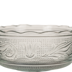 E.O. Brody Pressed Glass Compote - Tulip & Scroll Pedestal Bowl