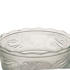 E.O. Brody Pressed Glass Compote - Tulip & Scroll Pedestal Bowl
