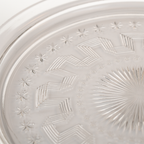 EAPG Northwood Holiday Platter - Starburst & Geometric Pressed Glass Tray
