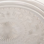 EAPG Northwood Holiday Platter - Starburst & Geometric Pressed Glass Tray