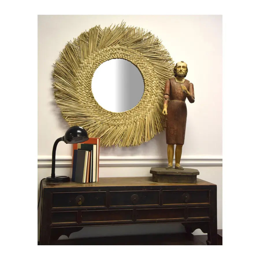 Seagrass Round Mirror - Natural Surround, 36-inch