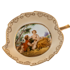 Lenwile Ardalt Porcelain Tea Cup, Saucer & Trinket Bowl – Rococo Courting Scenes