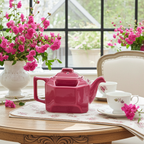 Hall China rosa Keramik-Teekanne – T-Ball 3273 mit Haltern