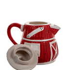 1992 House of Lloyd Red Barn Ceramic Teapot