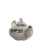 Rare Harker Pottery Royal Gadroon Green Leaf Teapot